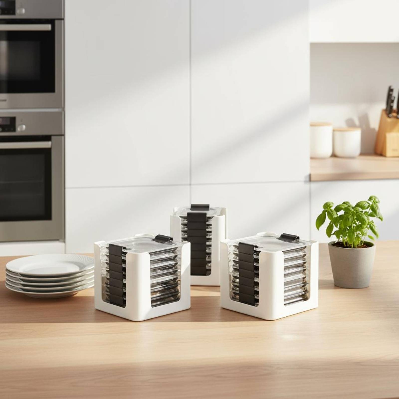 3개의 뚜껑 보관 랙, 직사각형 식품 용기 뚜껑 정리함 - Food Storage Square Containers 리뷰 및 가격